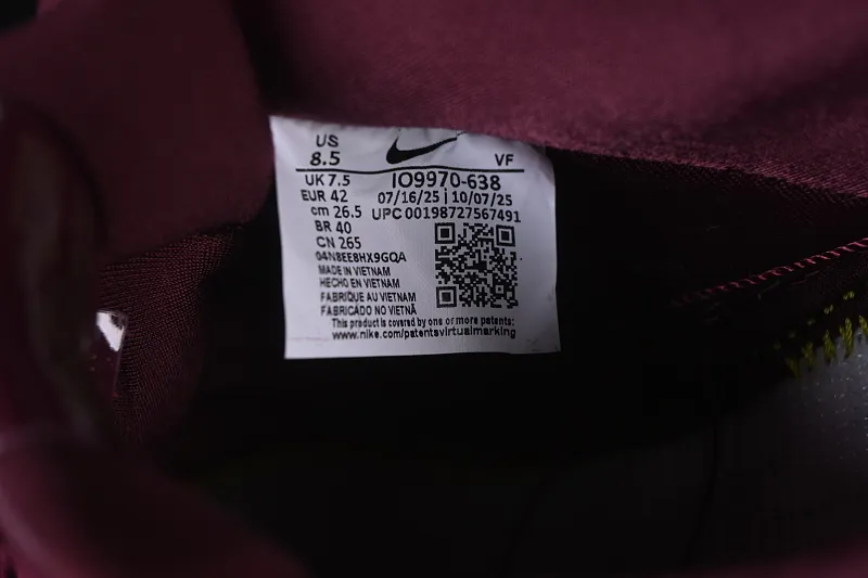 All categories Nk Air Force 1 Air Force series Nk Air Force 1 Low Air Force low-top GX foreign trade version Central Cee x Nike Air Force 1 Low "Dark Beetroot" dark beetroot color Air Force 1 low-top casual sneakers IO9970-638